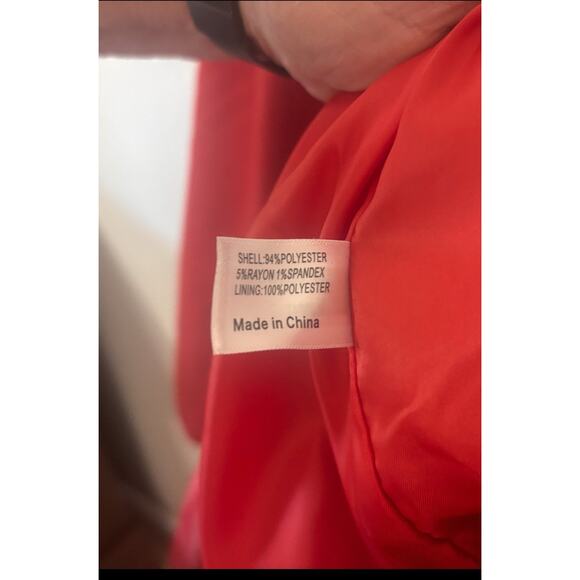 Lane Bryant Red Double Breasted Peacoat Sz 28 - Picture 5 of 14